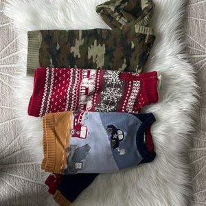 3 Boys Sweaters, Cotton and Cotton/Poly Blend, Size 5